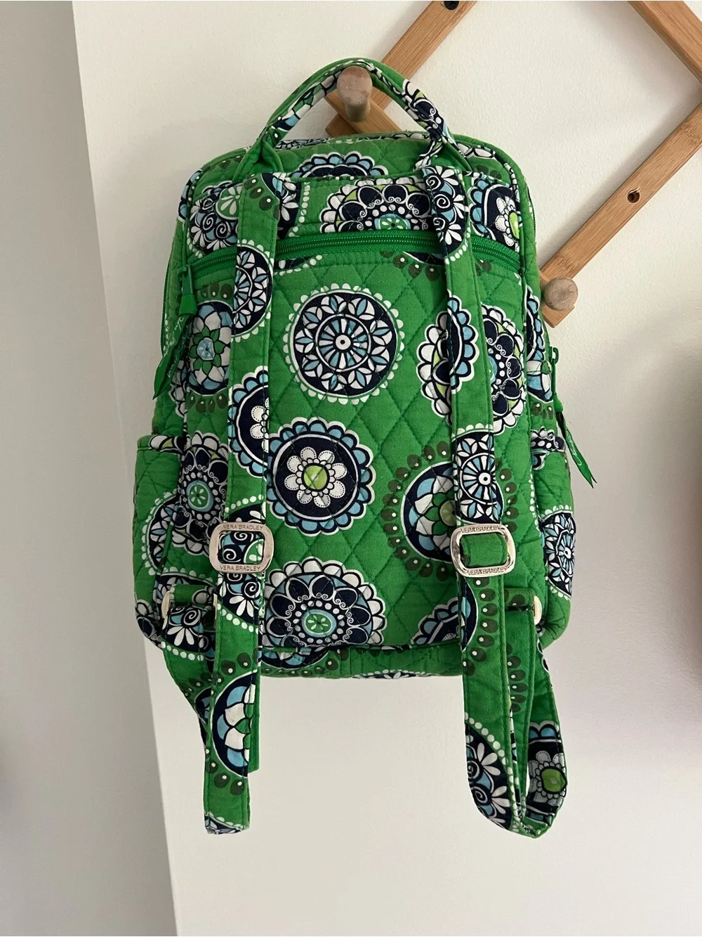 Vera Bradley Cupcake Green Quilted Small Backpack